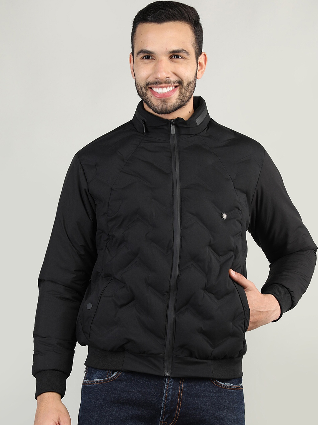 

PROTEX Men Black Padded Jacket