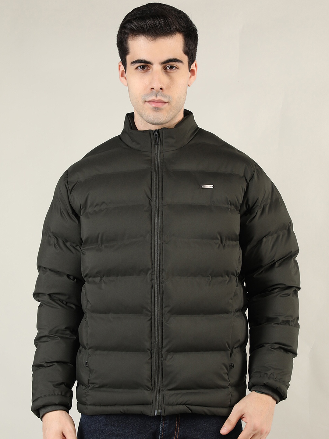

PROTEX Men Olive Green Outdoor Puffer Jacket