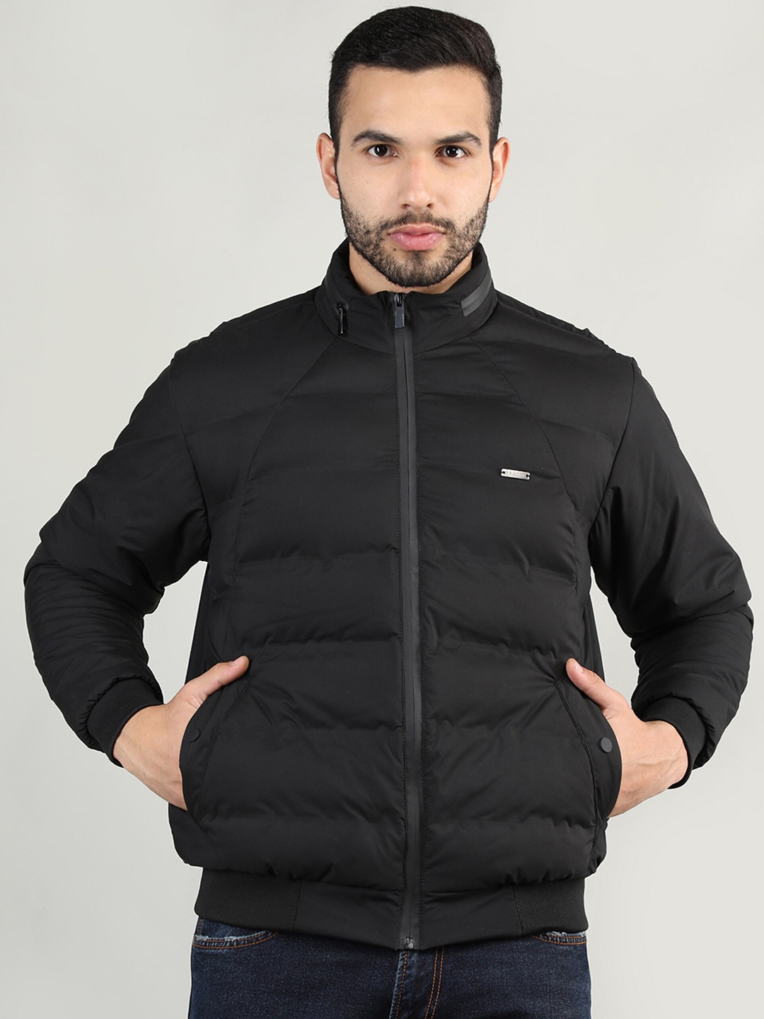 

PROTEX Men Black Outdoor Puffer Jacket