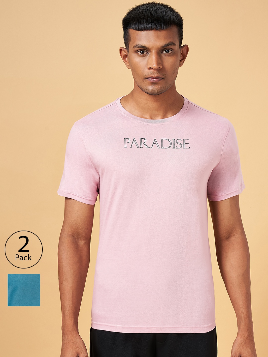 

Ajile by Pantaloons Pack Of 2 Cotton T-shirts, Teal