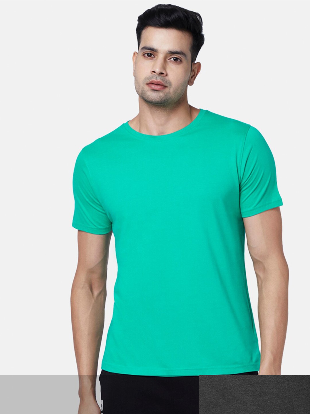 

Ajile by Pantaloons Pack Of 2 Cotton T-shirt, Green