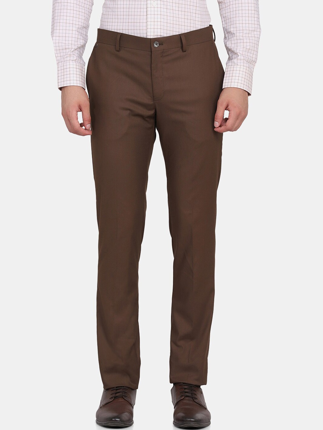 

Blackberrys Men Brown Slim Fit Formal Trousers