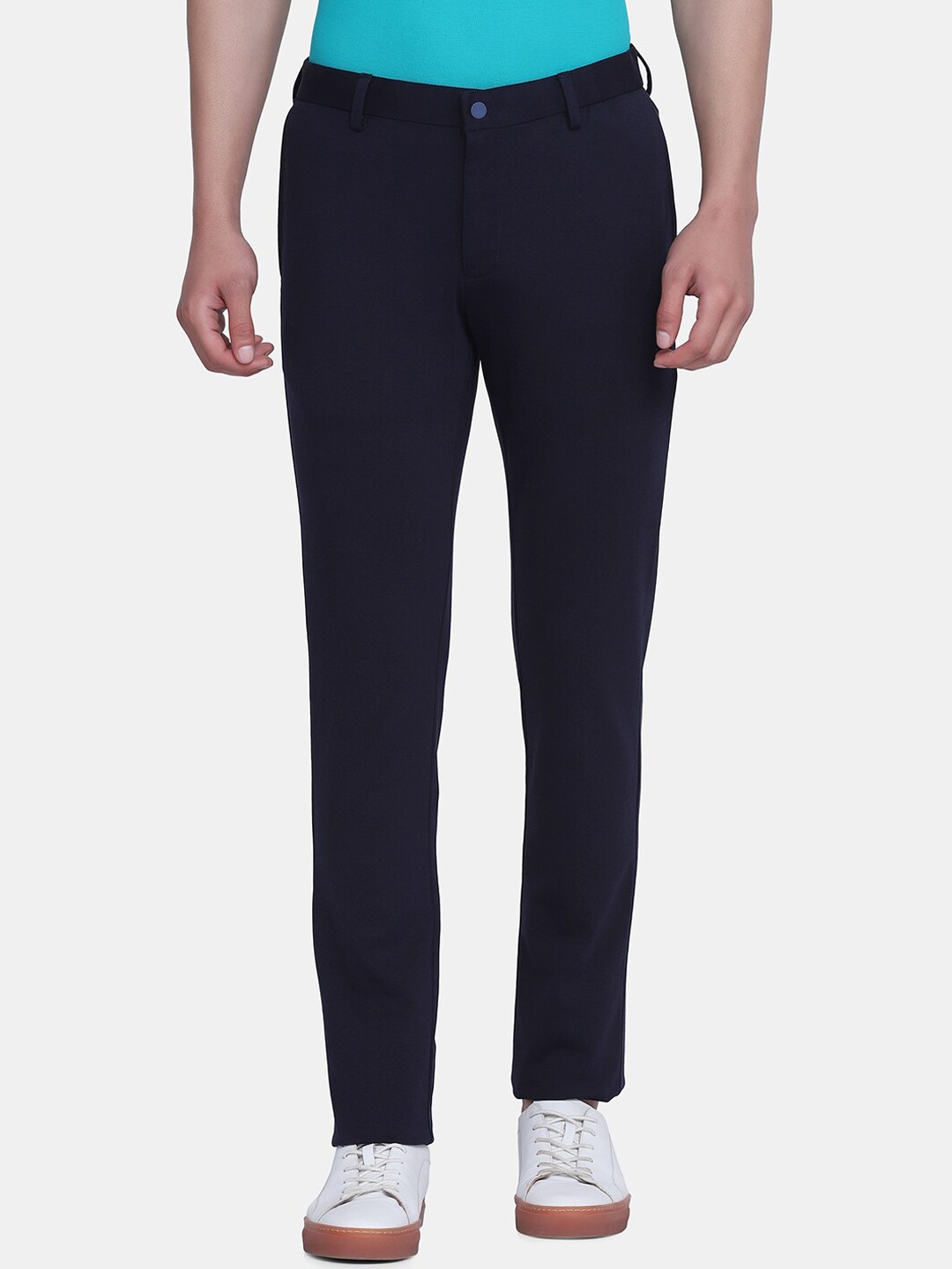 

Blackberrys TechPro Men Navy Blue Slim Fit Trousers