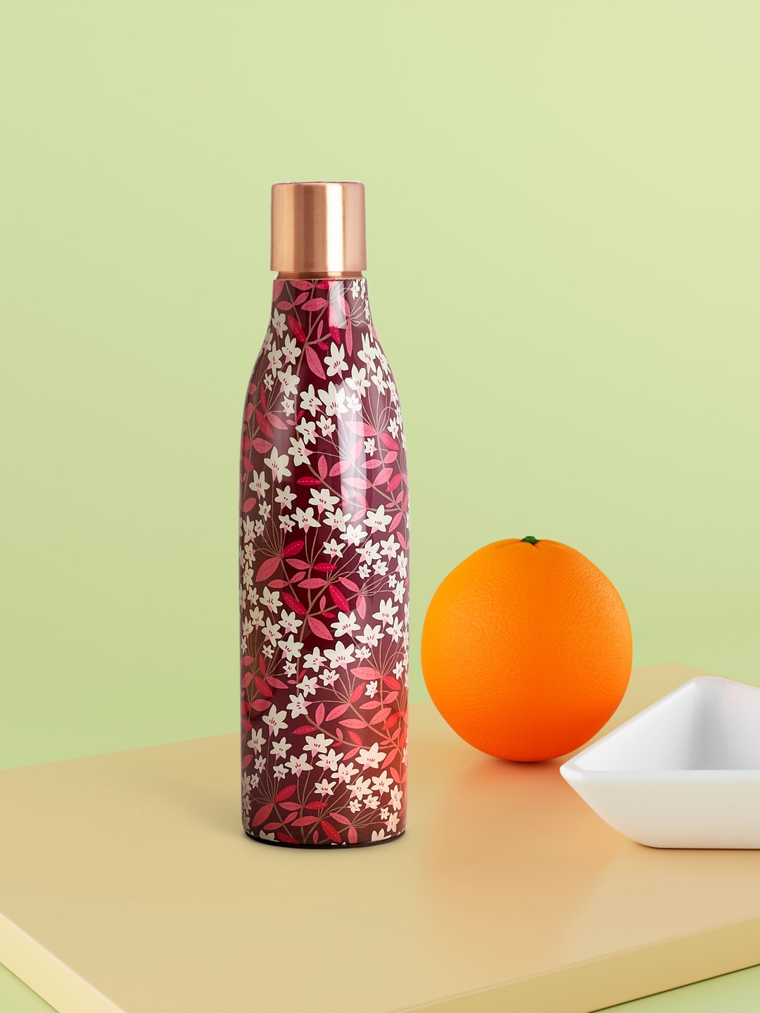 

Living scapes by Pantaloons Red & Pink Printed Copper Water Bottle 750 ml