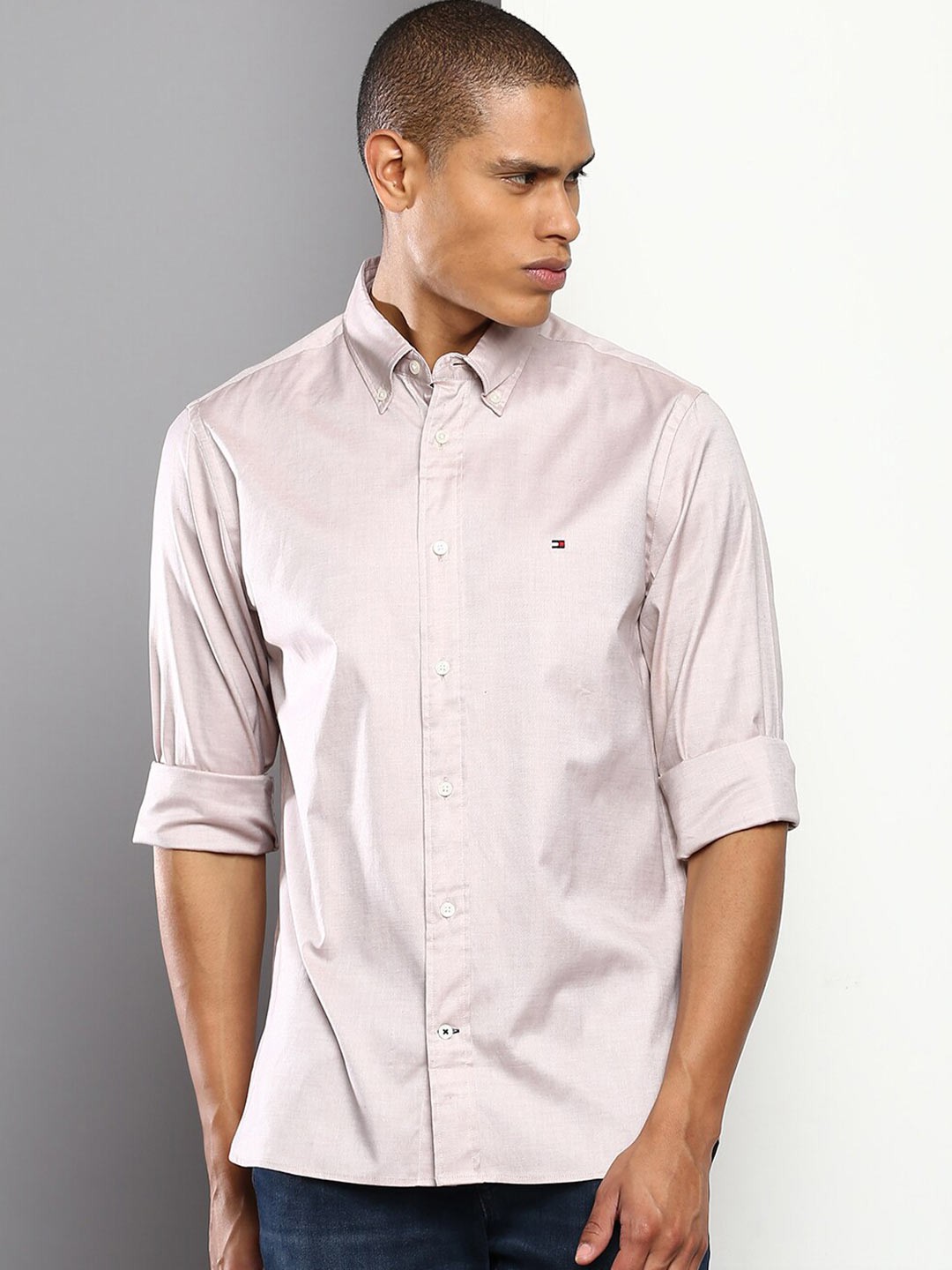 

Tommy Hilfiger Men Beige Regular Fit Cotton Casual Shirt