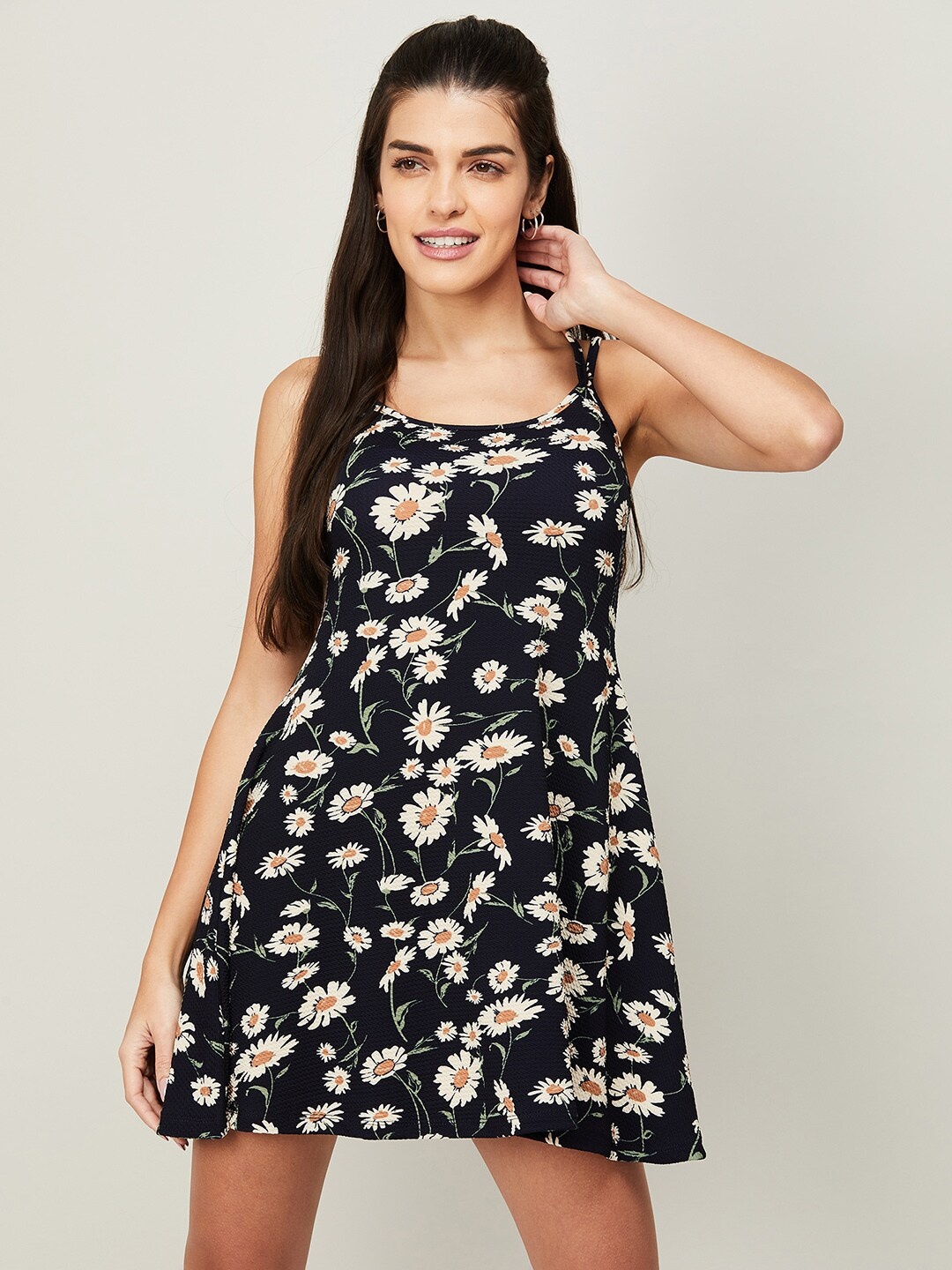 

Ginger by Lifestyle Black Floral Mini Dress
