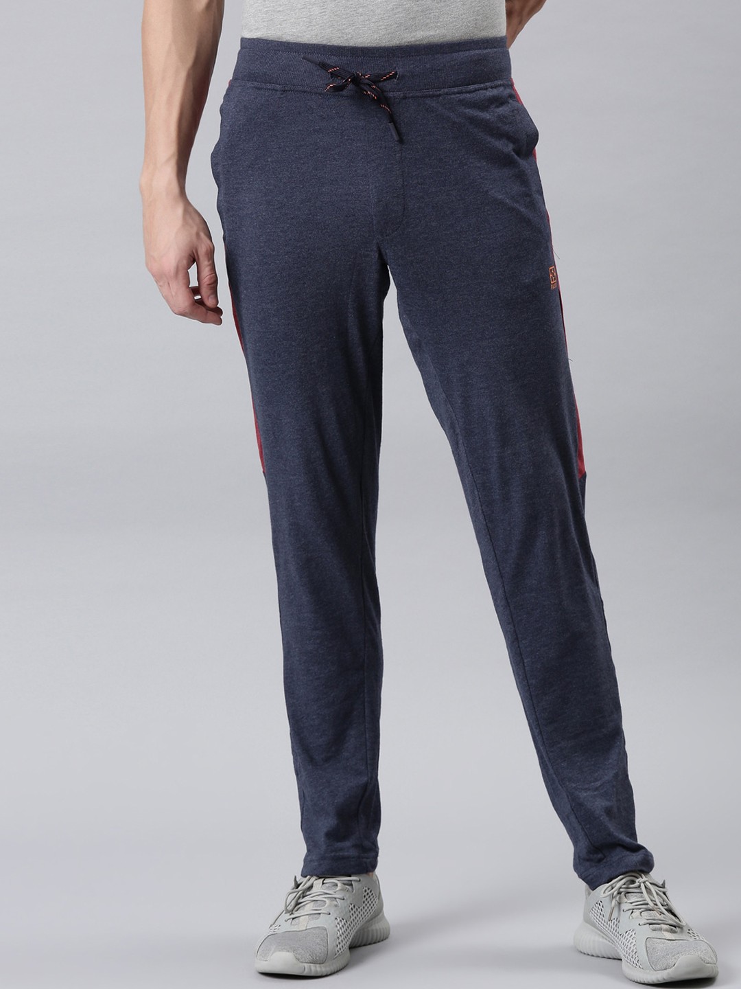 

FASO Men Blue & Red solid Track Pants