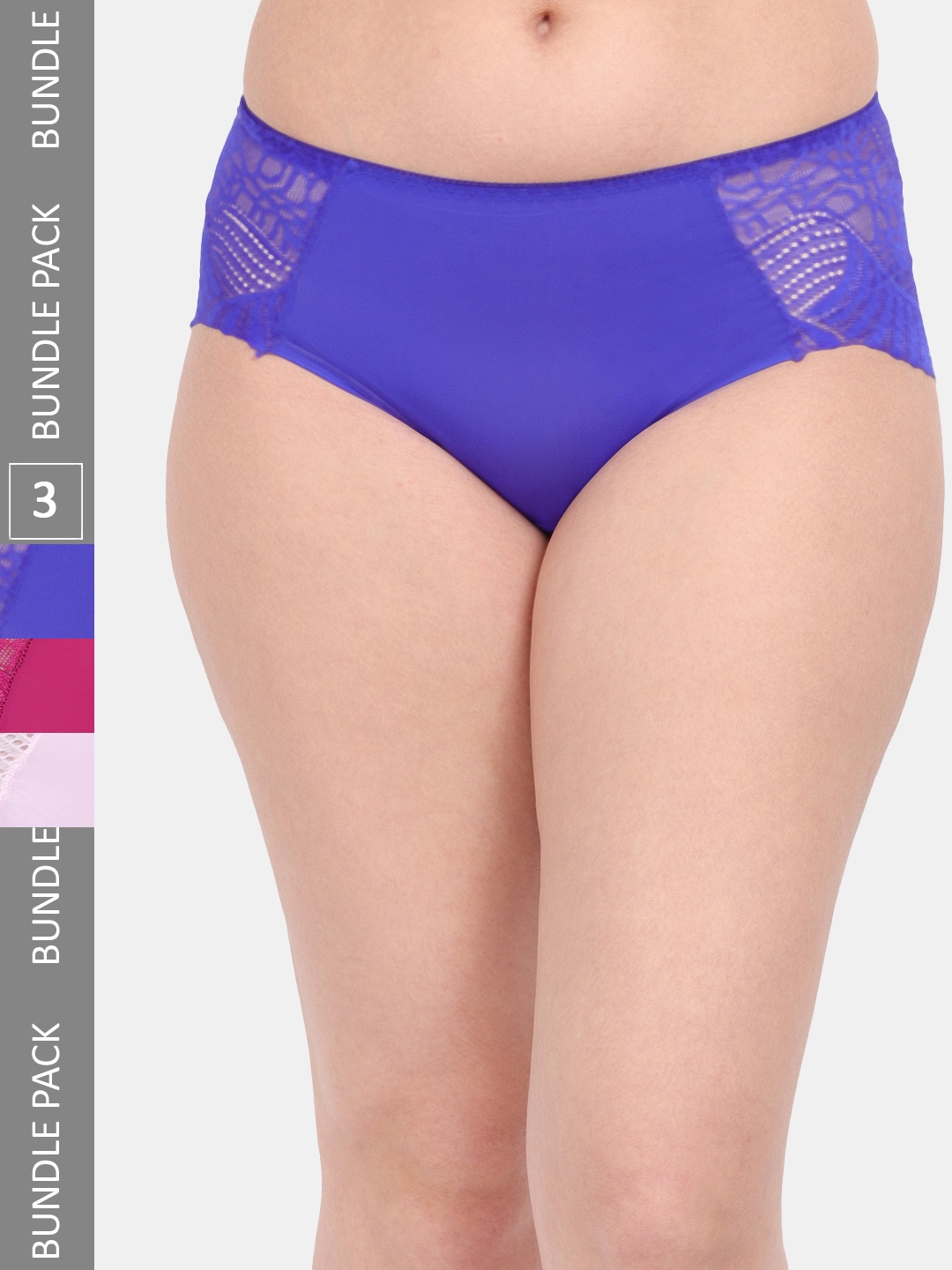 

Amour Secret Women Pack Of 3 Anti-Microbial Hipster Briefs P3327_Blu_Mgt_Pnk, Blue