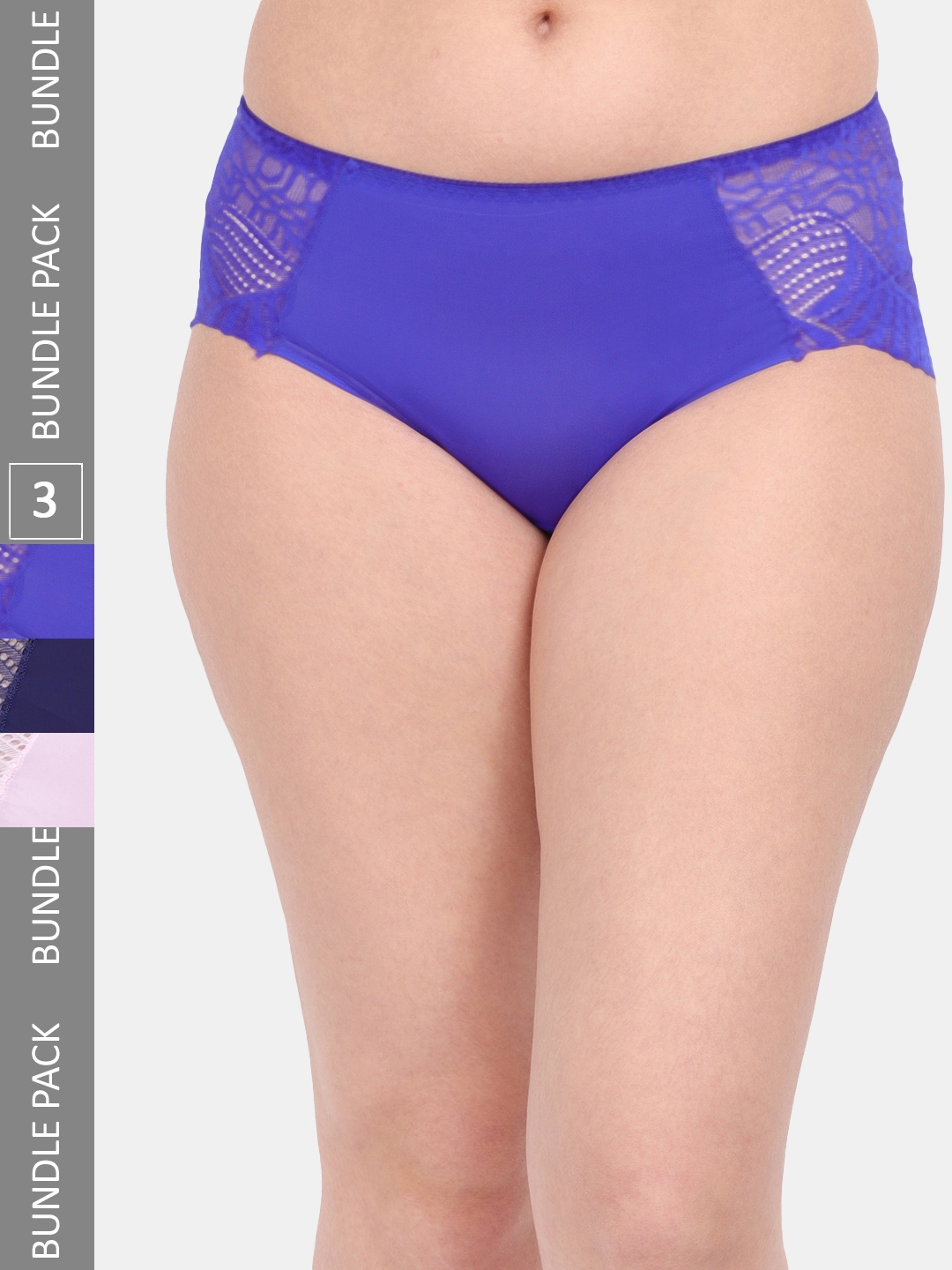 

Amour Secret Women Pack Of 3 Anti-Microbial Hipster Briefs P3327_Blu_Nblu_Pnk, Blue