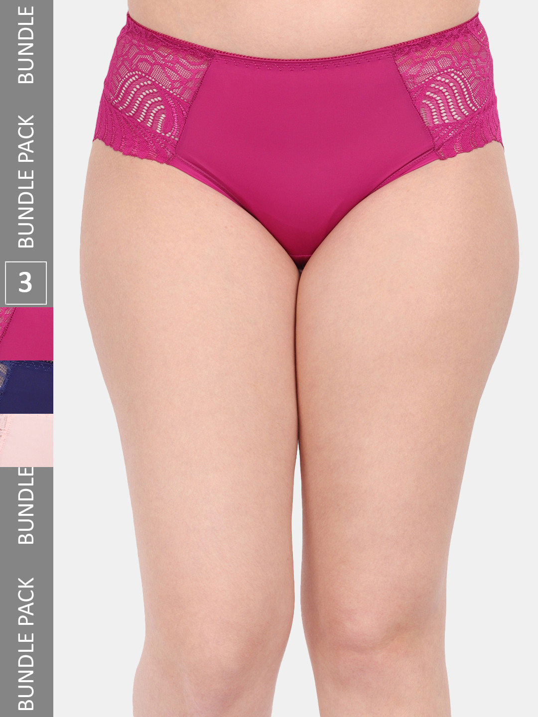 

Amour Secret Women Pack Of 3 Anti-Microbial Hipster Briefs P3327_Mgt_Nblu_Pch, Magenta
