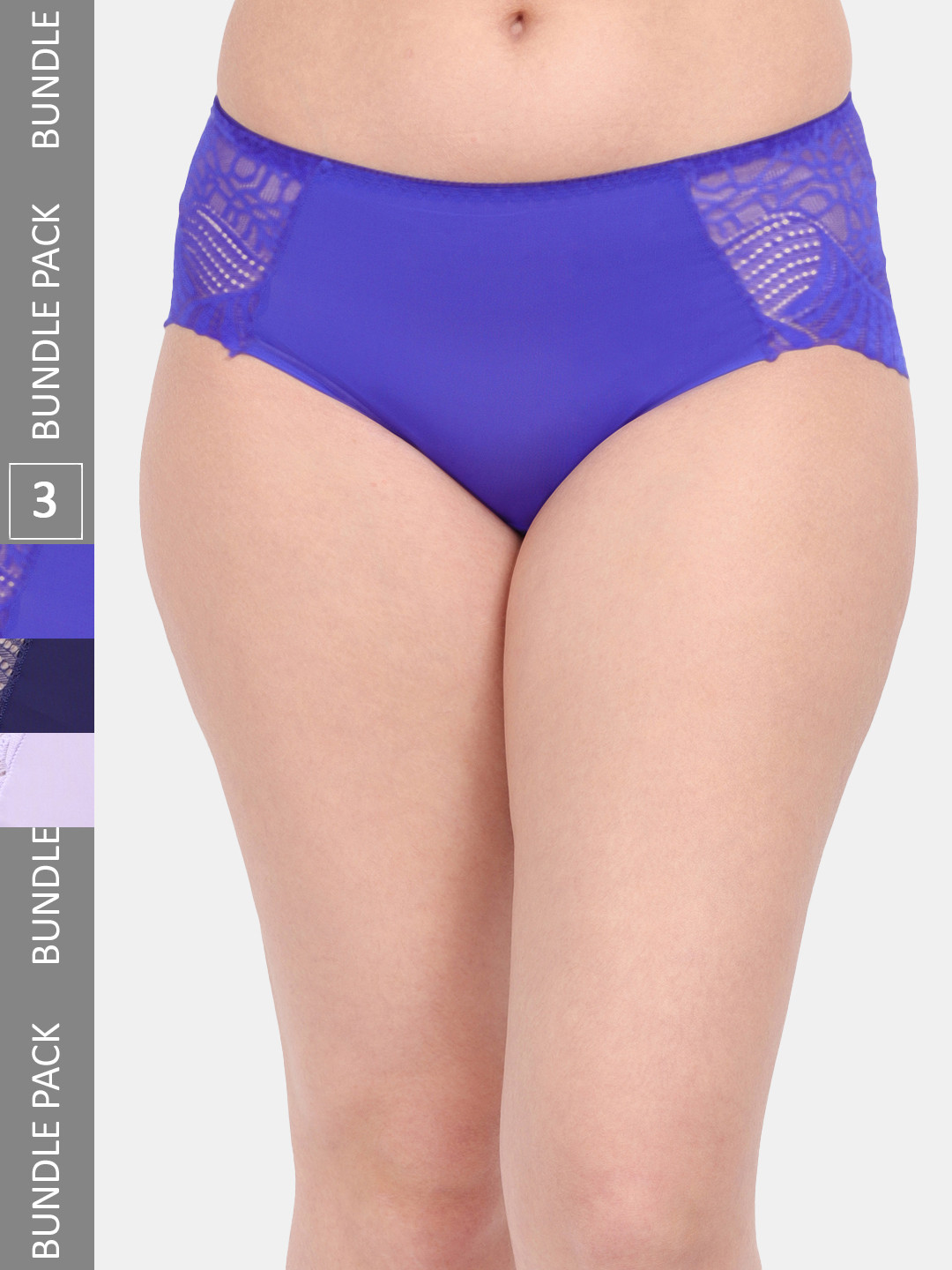 

Amour Secret Women Pack Of 3 Anti-Microbial Hipster Briefs P3327_Blu_Nblu_Prl, Blue