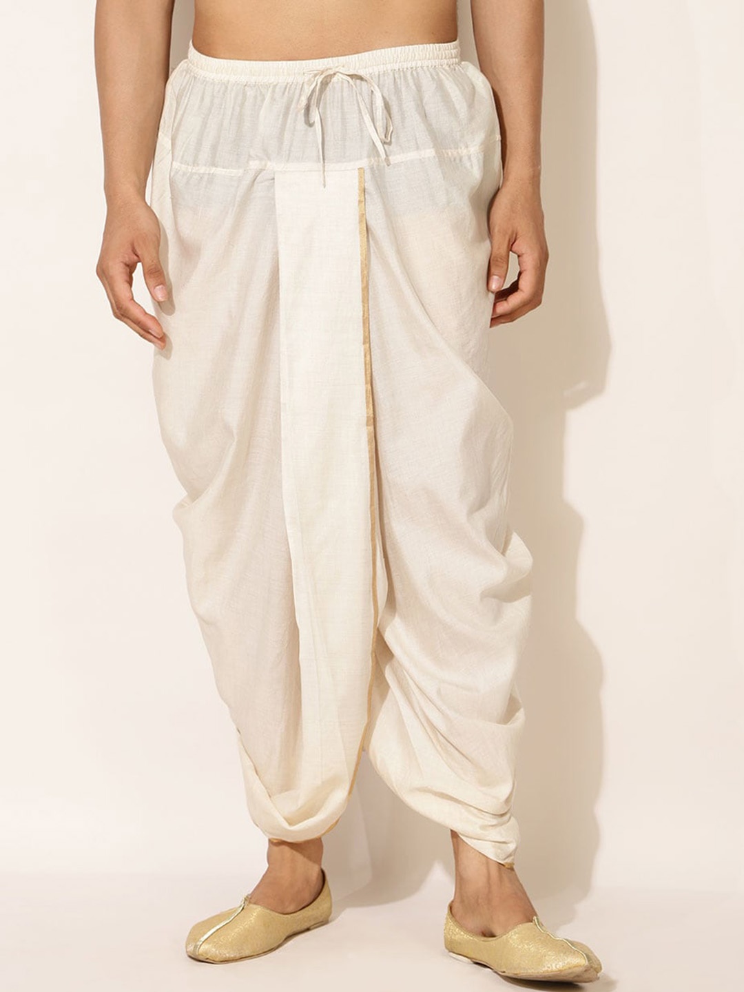 

Fabindia Men White Solid Dhotis
