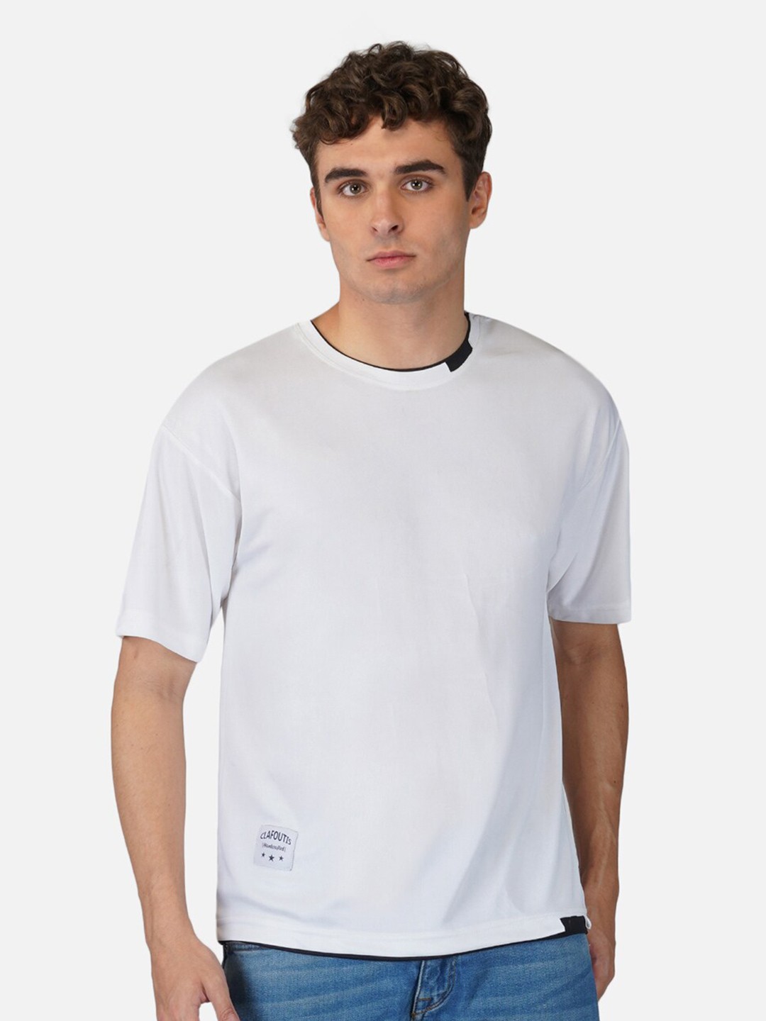 

CLAFOUTIS Men White Solid T-shirt