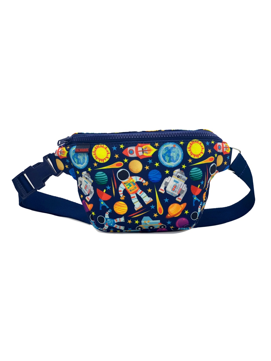 

Kazarmax Boys Space Printed Waist Pouch, Blue