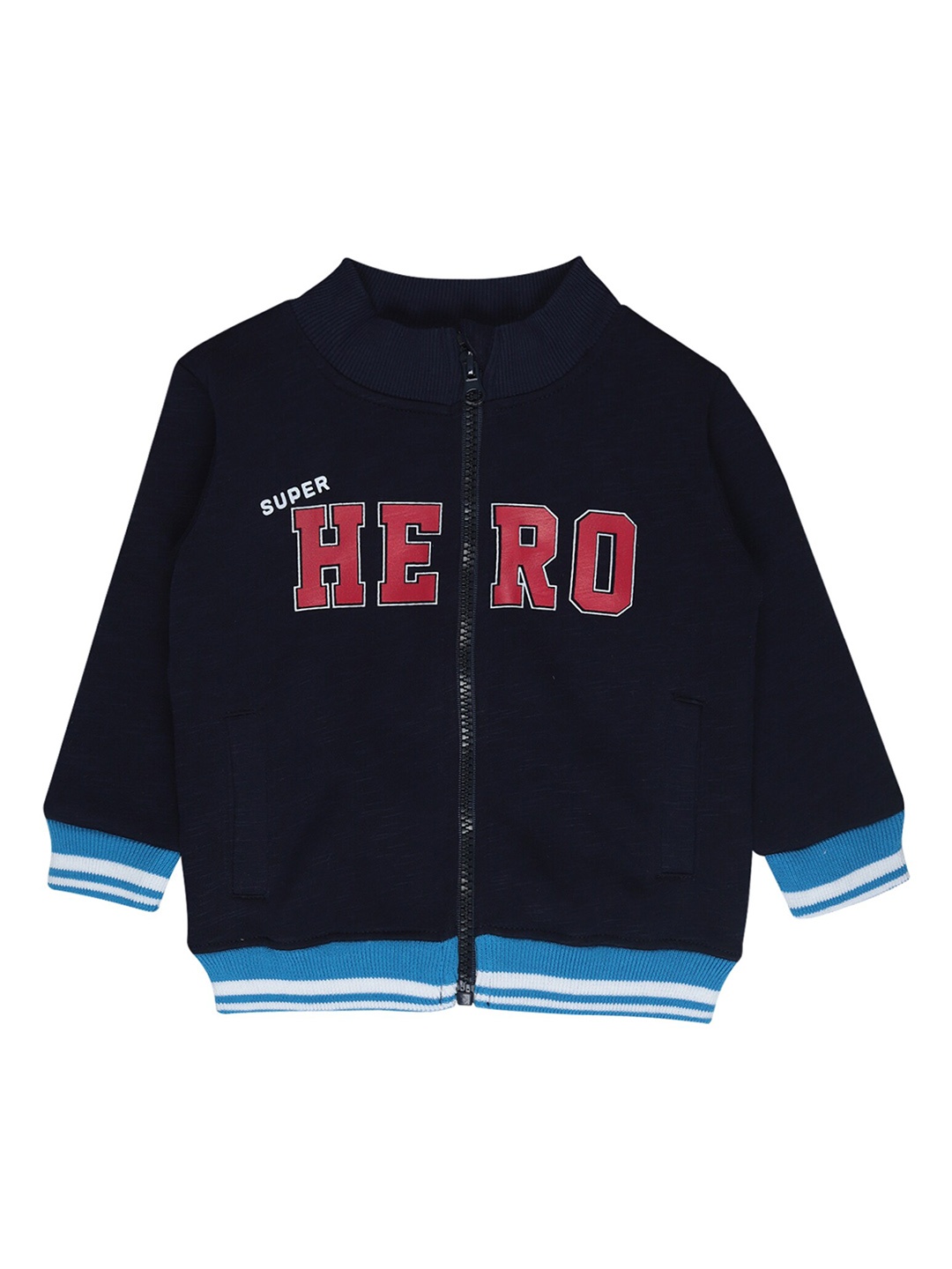 

Bodycare Boys Navy Blue Bomber with Patchwork Jacket