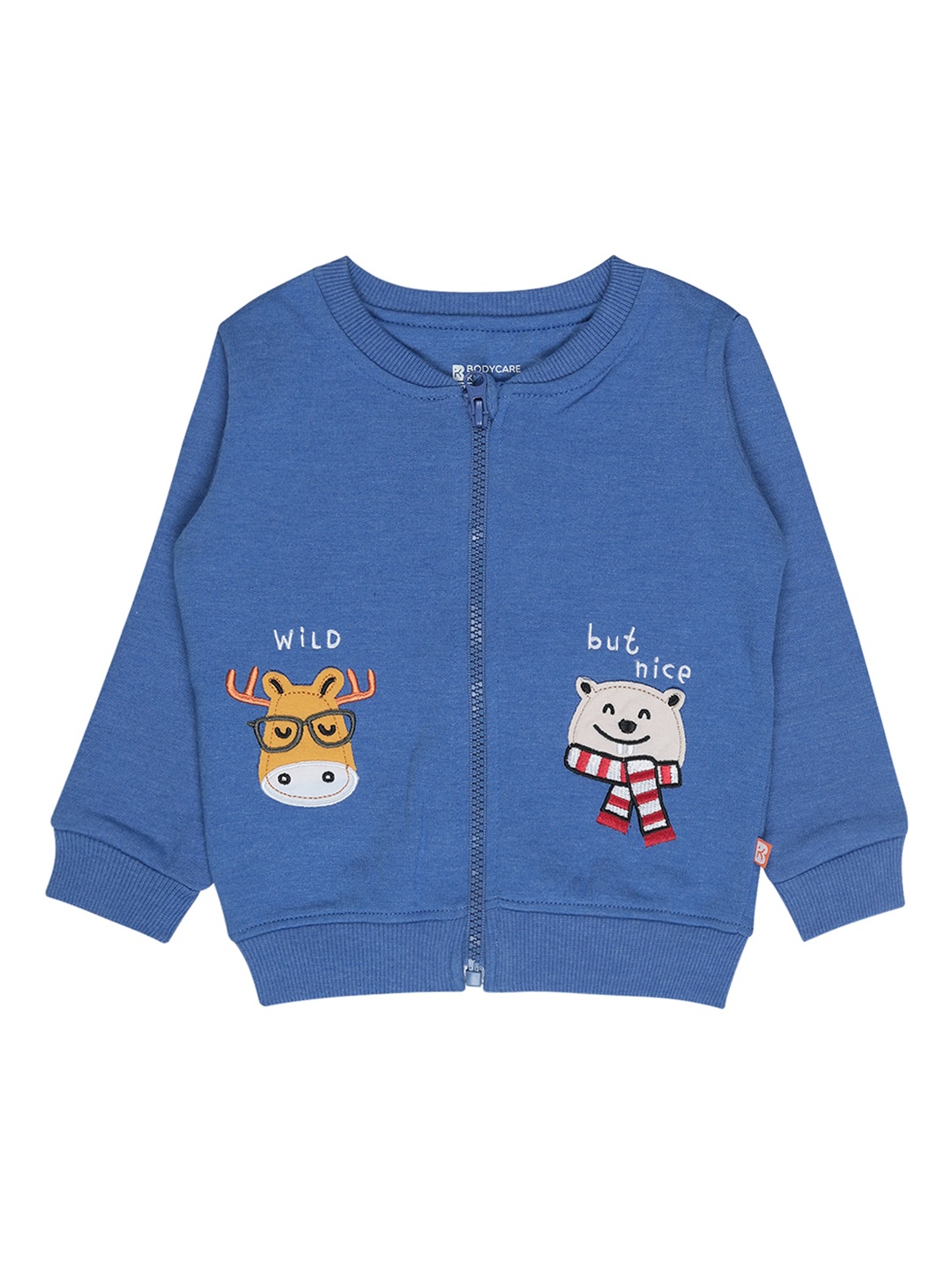 

Bodycare Boys Blue Embroidered Bomber Jacket