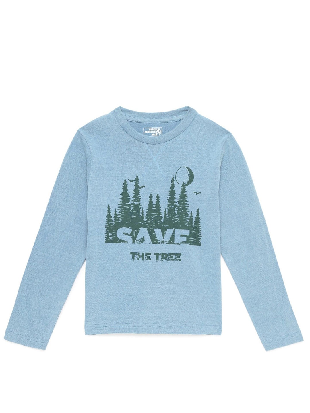 

UNDER FOURTEEN ONLY Boys Blue Typography Printed Cotton T-shirt