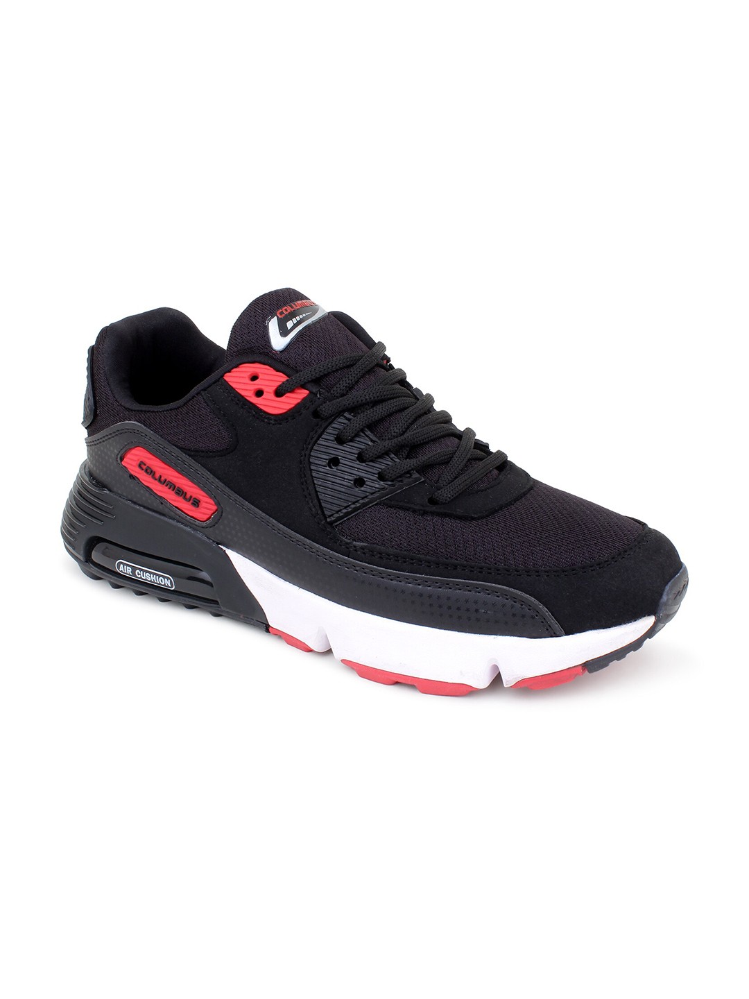 

Columbus Men Black Mesh Running Shoes