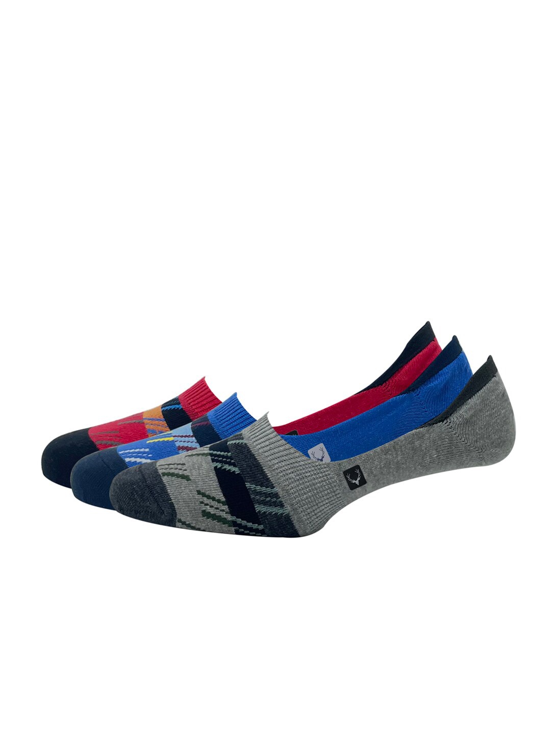 

Allen Solly Men Pack Of 3 Patterned Shoe-Liners, Red