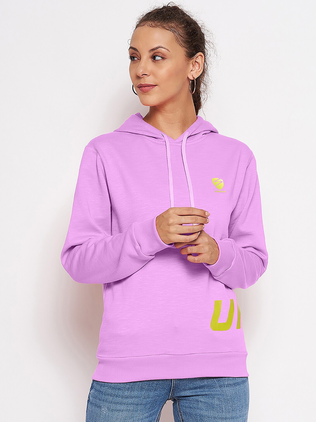 

UNPAR Women Purple Hooded Pullover Sweatshirt