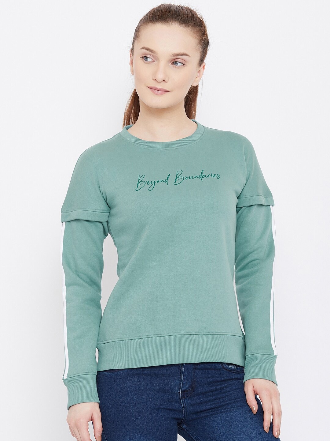 

UNPAR Women Round Neck Sweatshirt, Green