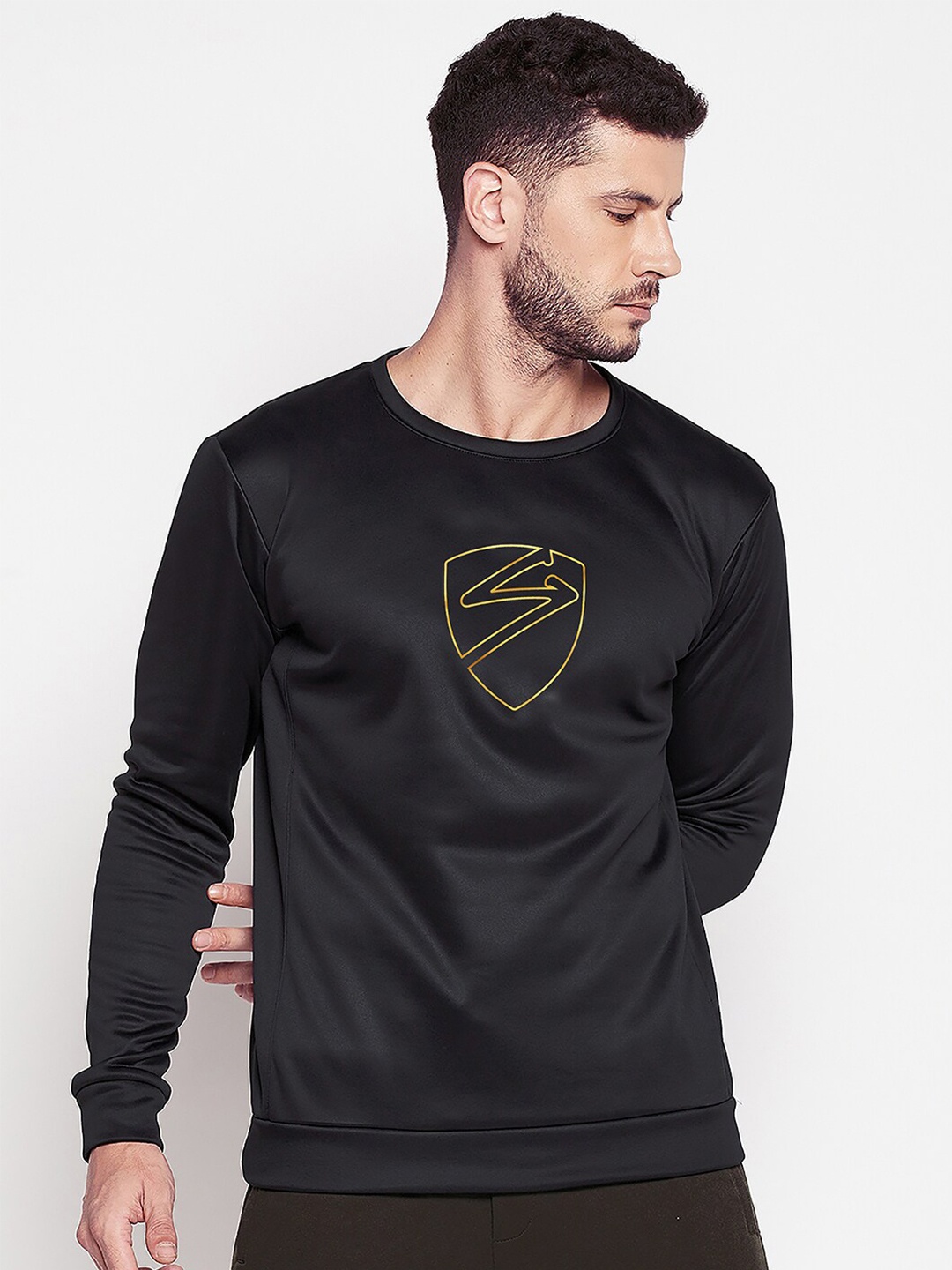

UNPAR Round Neck Printed Sweatshirt, Black