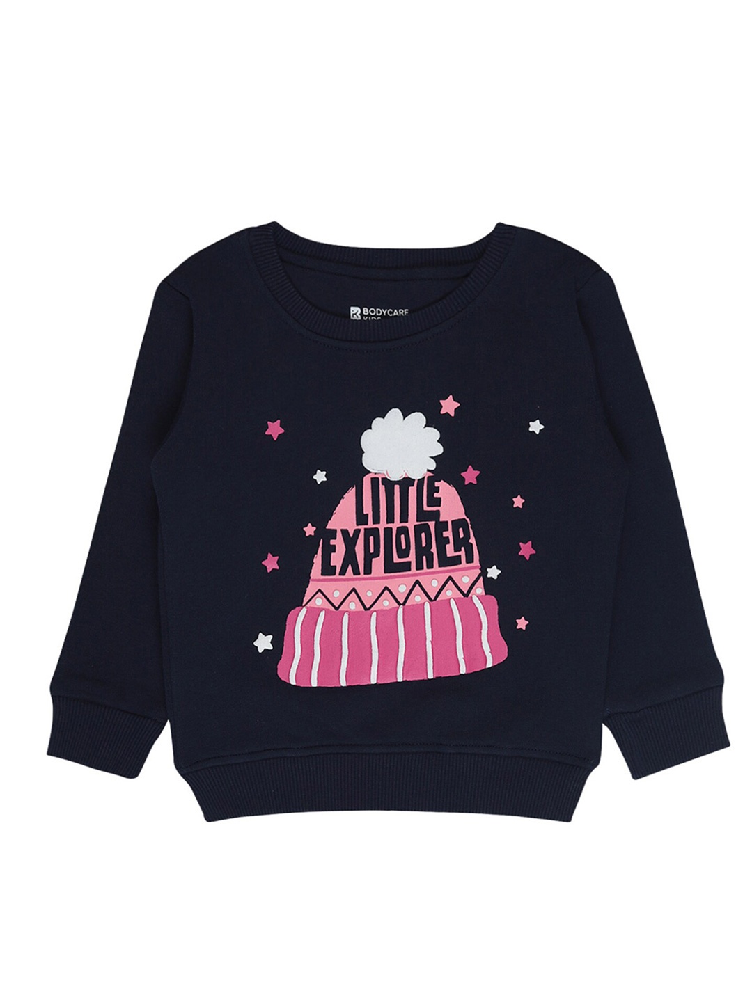 

Bodycare Kids Girls Navy Blue Printed Sweatshirt