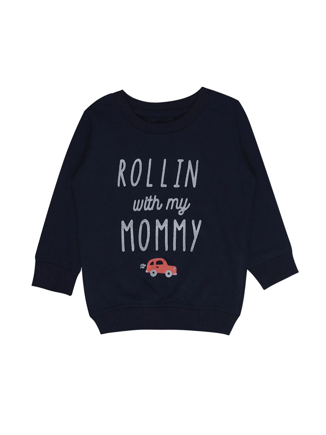 

Bodycare Kids Boys Antiviral & Antibacterial Navy Blue Printed Sweatshirt