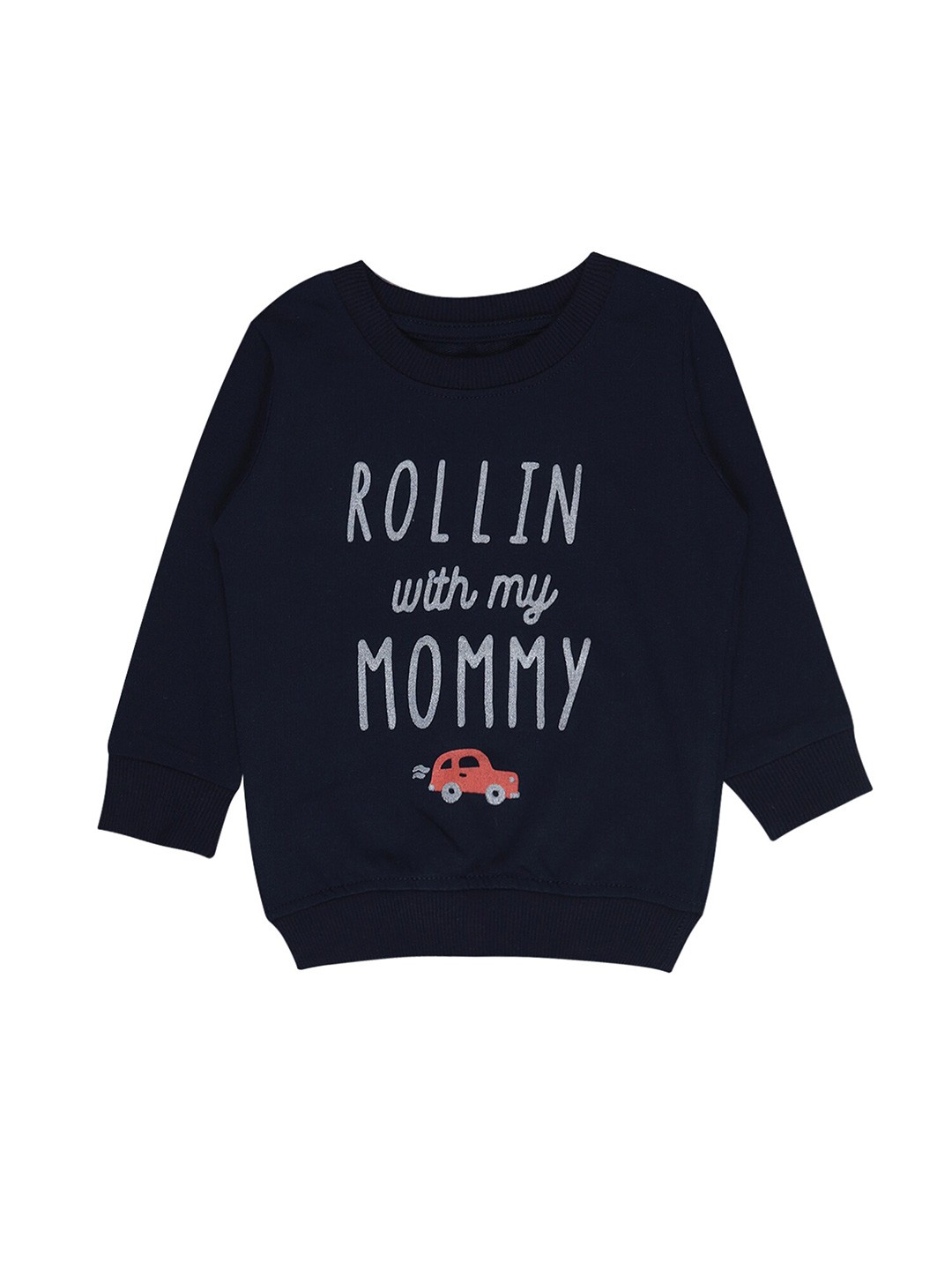 

Bodycare Kids Boys Navy Blue Printed Cotton Sweatshirt
