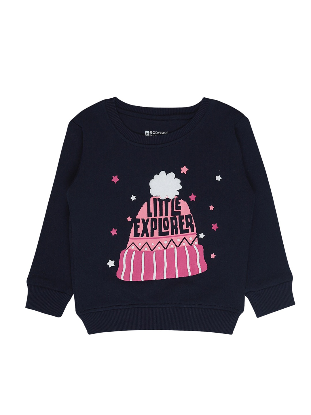 

Bodycare Kids Girls Navy Blue Printed Sweatshirt
