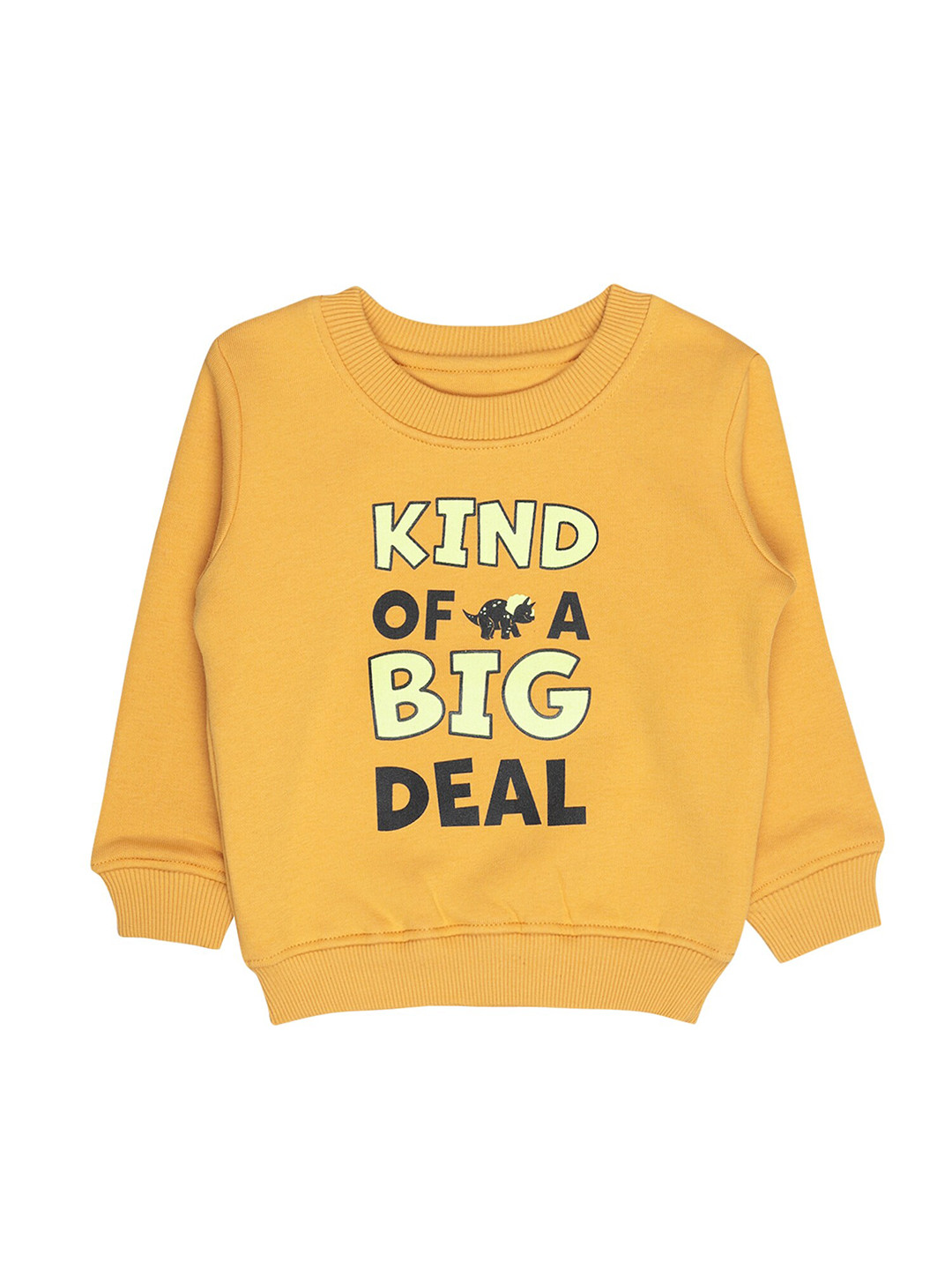 

Bodycare Kids Boys Mustard Printed Sweatshirt