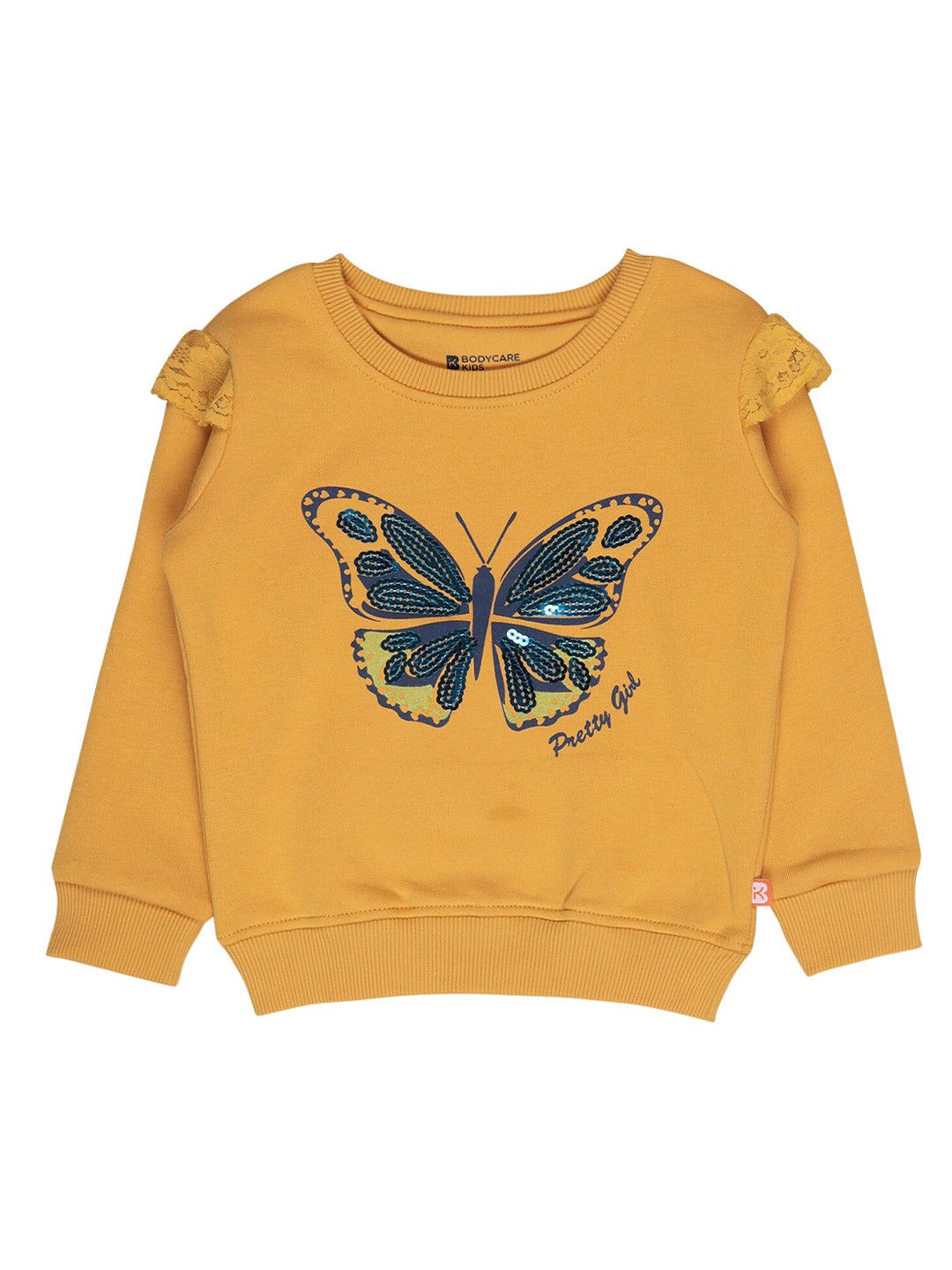 

Bodycare Kids Girls Mustard Printed Sweatshirt