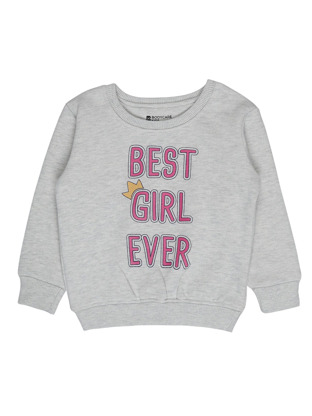 

Bodycare Kids Girls Grey Printed Sweatshirt