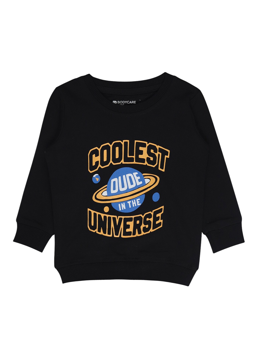 

Bodycare Kids Boys Antiviral & Antibacterial Black Printed Sweatshirt