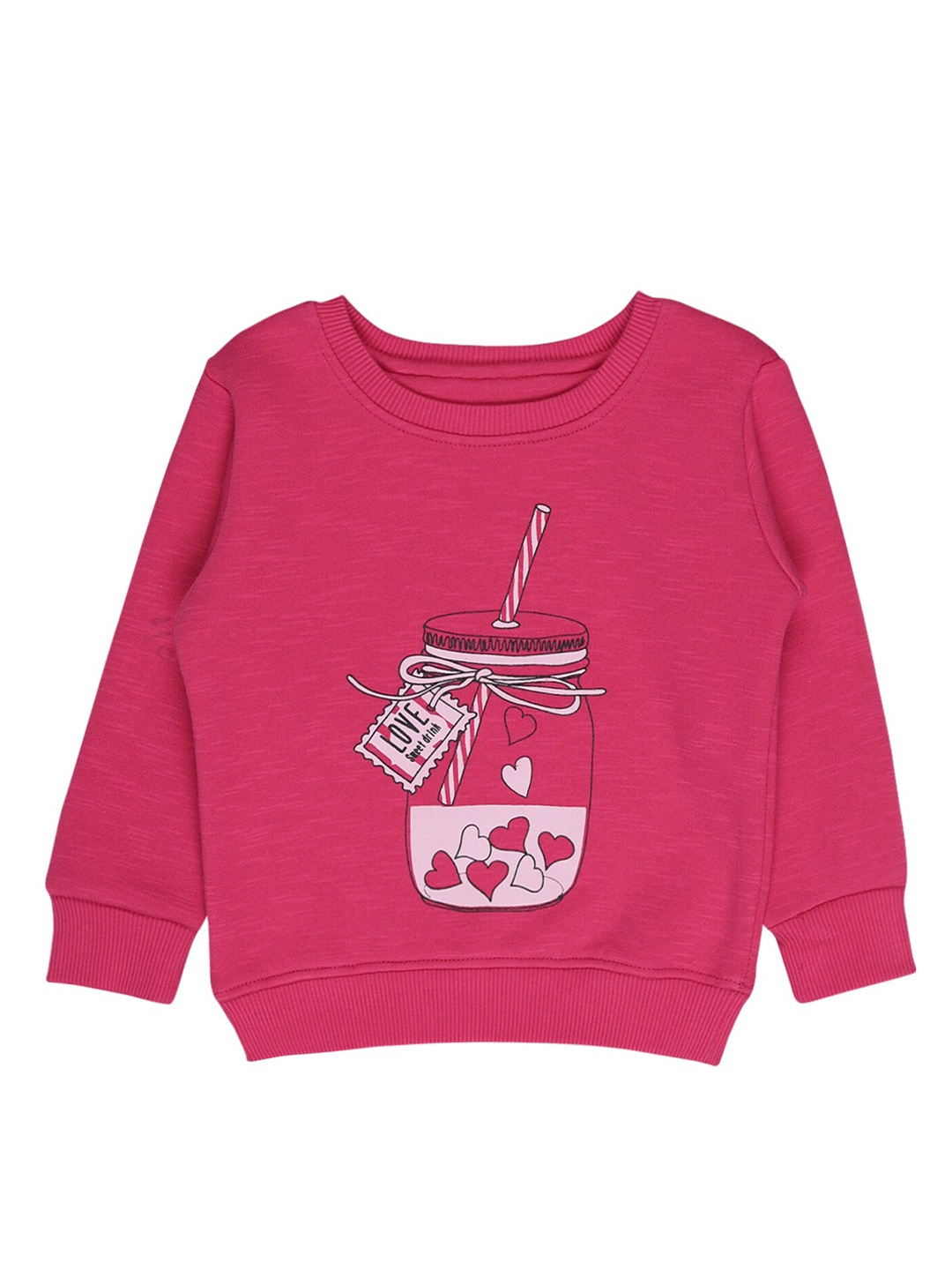 

Bodycare Kids Girls Pink Printed Sweatshirt