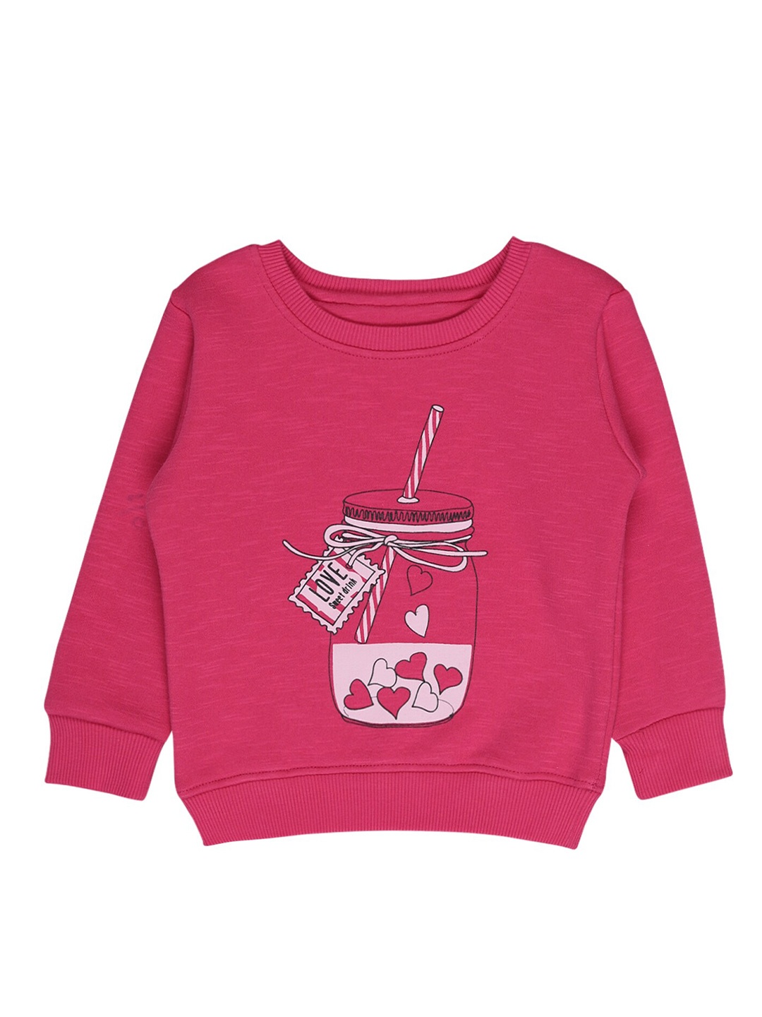 

Bodycare Kids Girls Pink Printed Sweatshirt