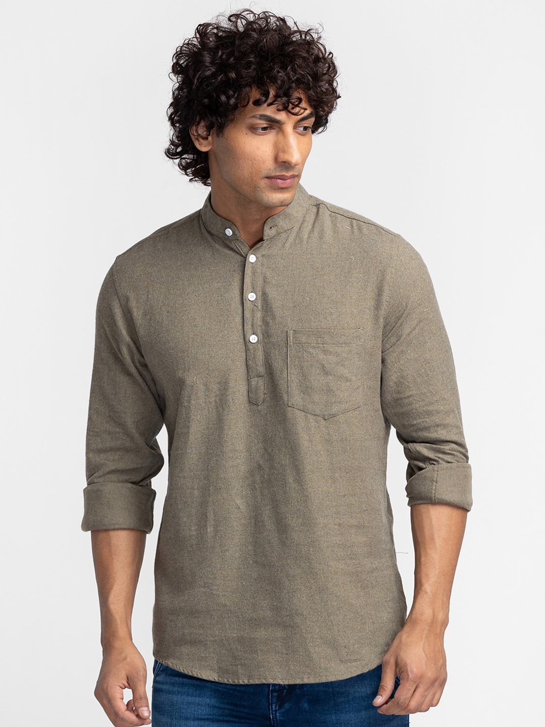 

Nick&Jess Men Green Standard Slim Fit Casual Shirt
