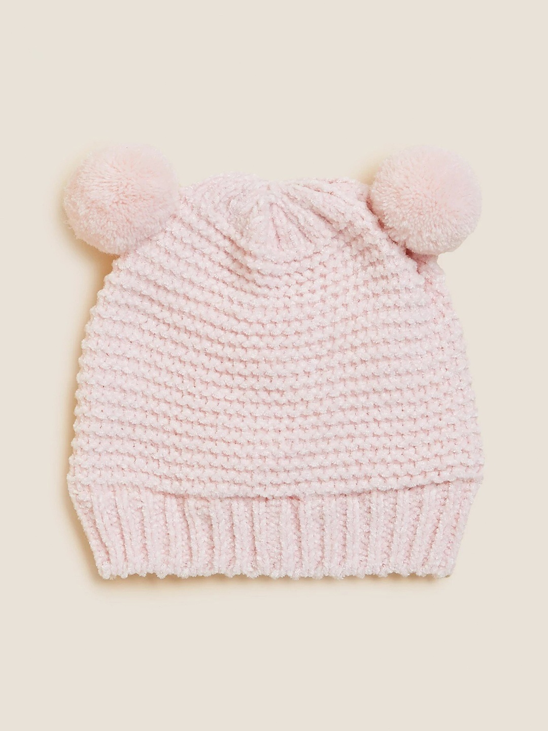 

Marks & Spencer Kids Pink Self Design Beanie