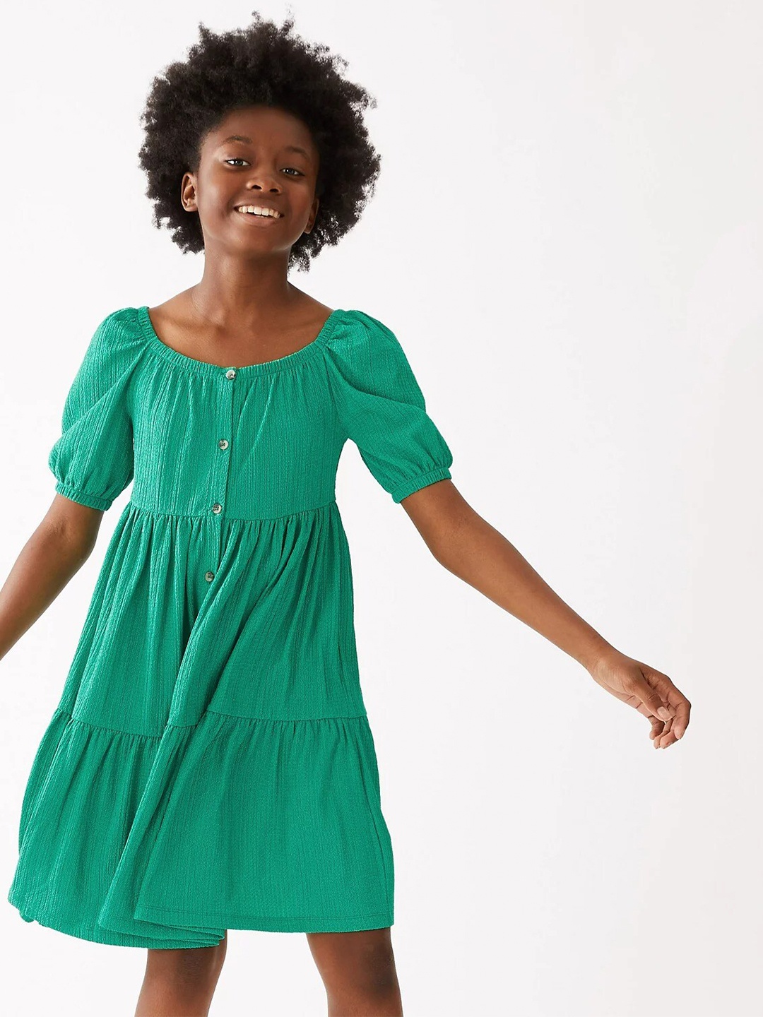 

Marks & Spencer Girls Green A-Line Dress
