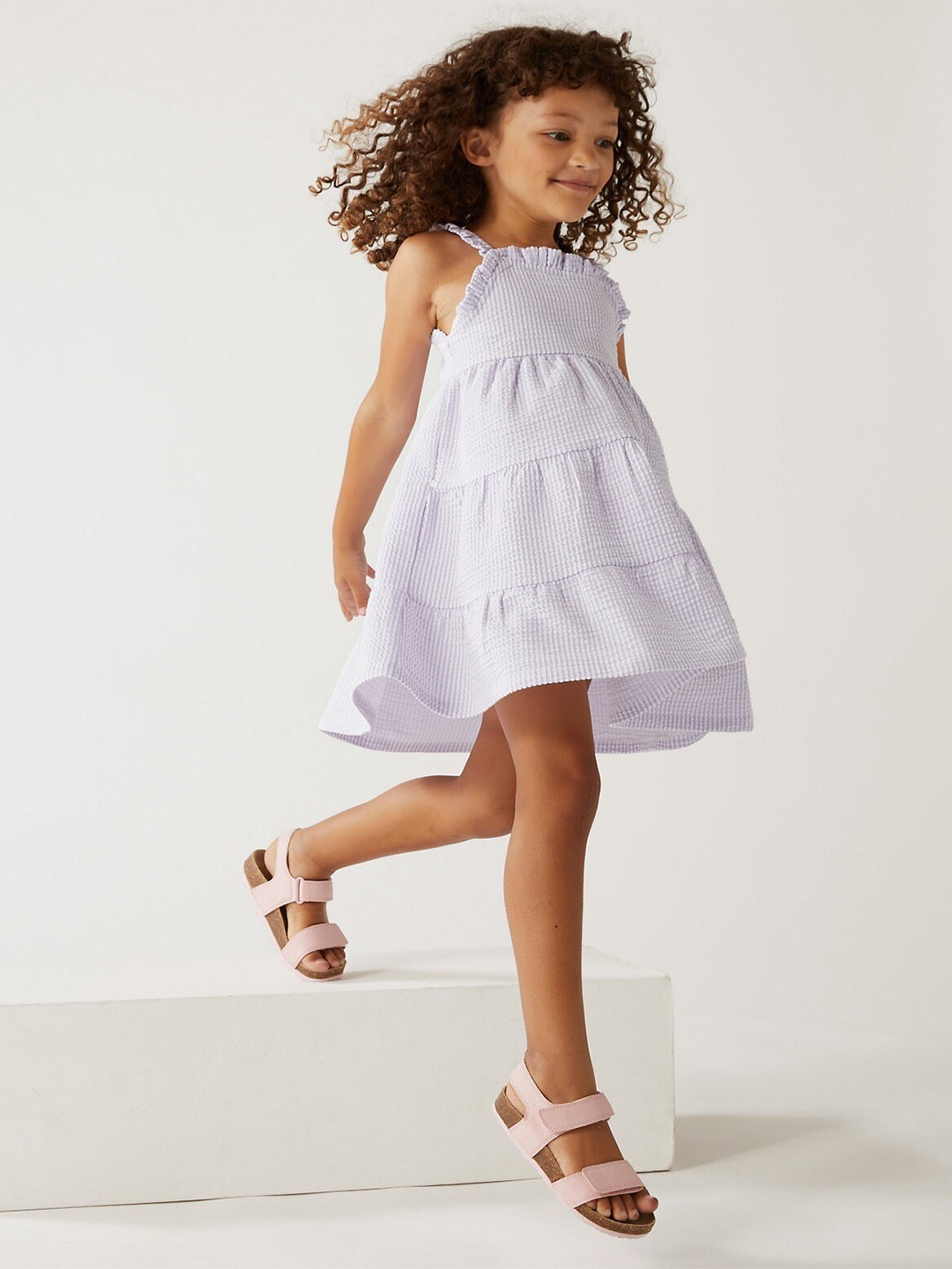 

Marks & Spencer Kids Girls Lavender A-Line Dress