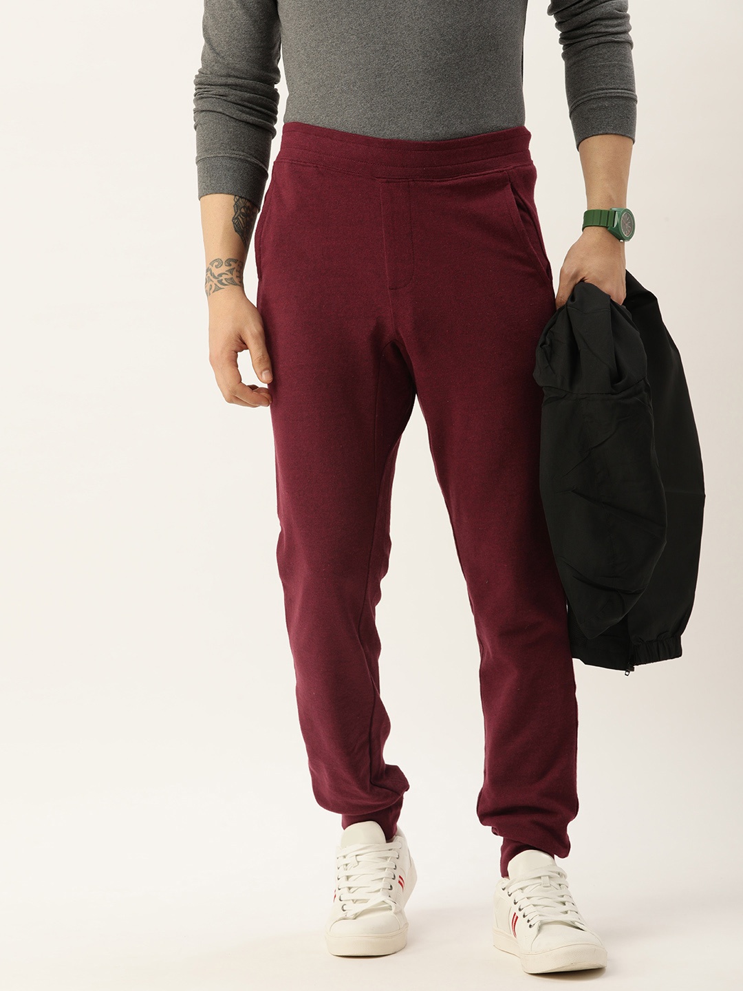 

Kook N Keech Men Maroon Solid Joggers