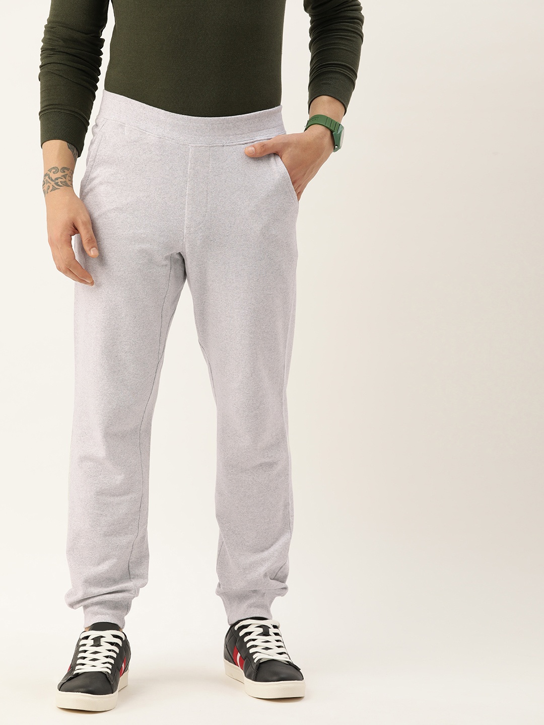 

Kook N Keech Men White Solid Joggers