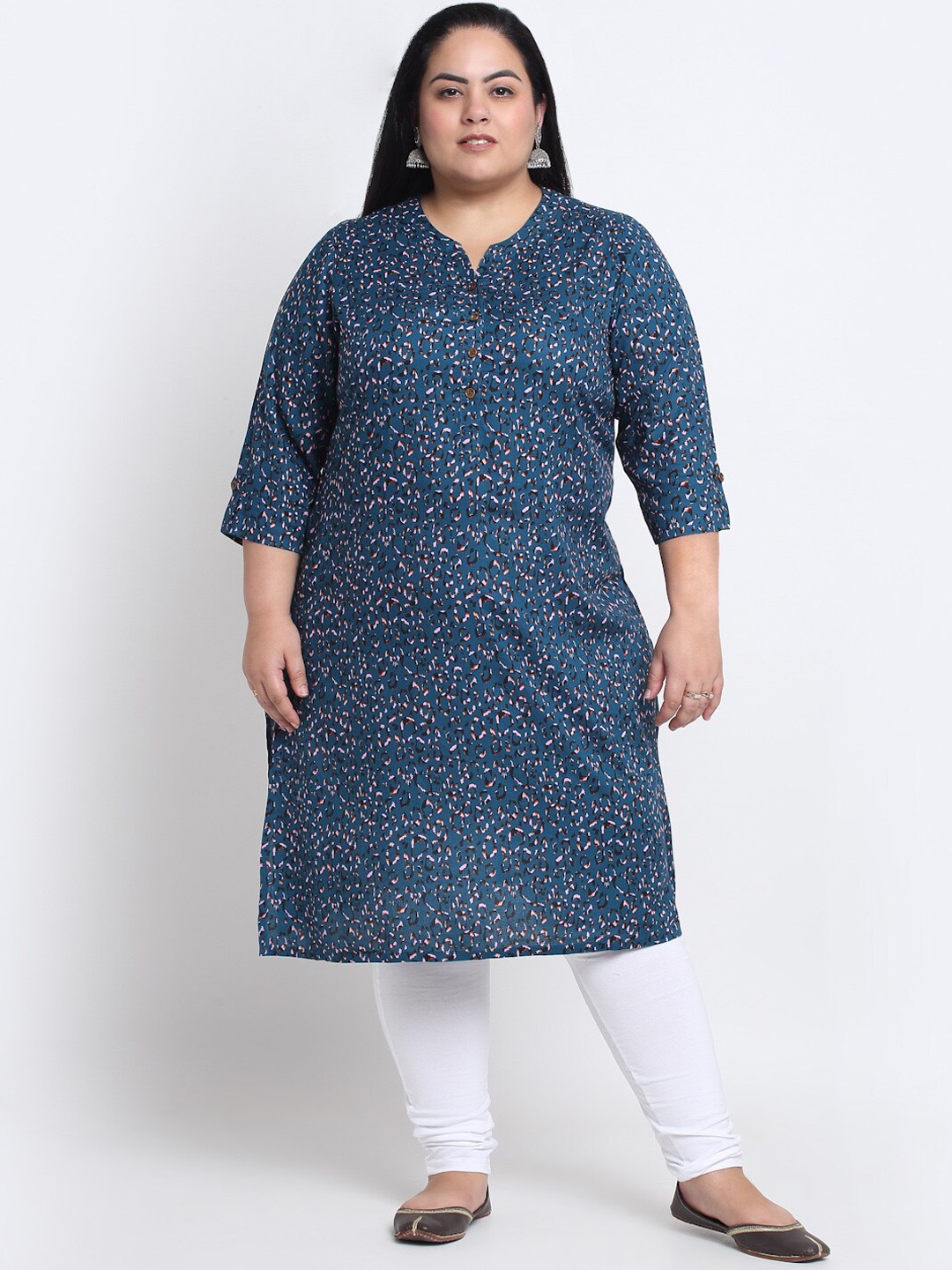 

plusS Abstract Printed Kurta, Blue