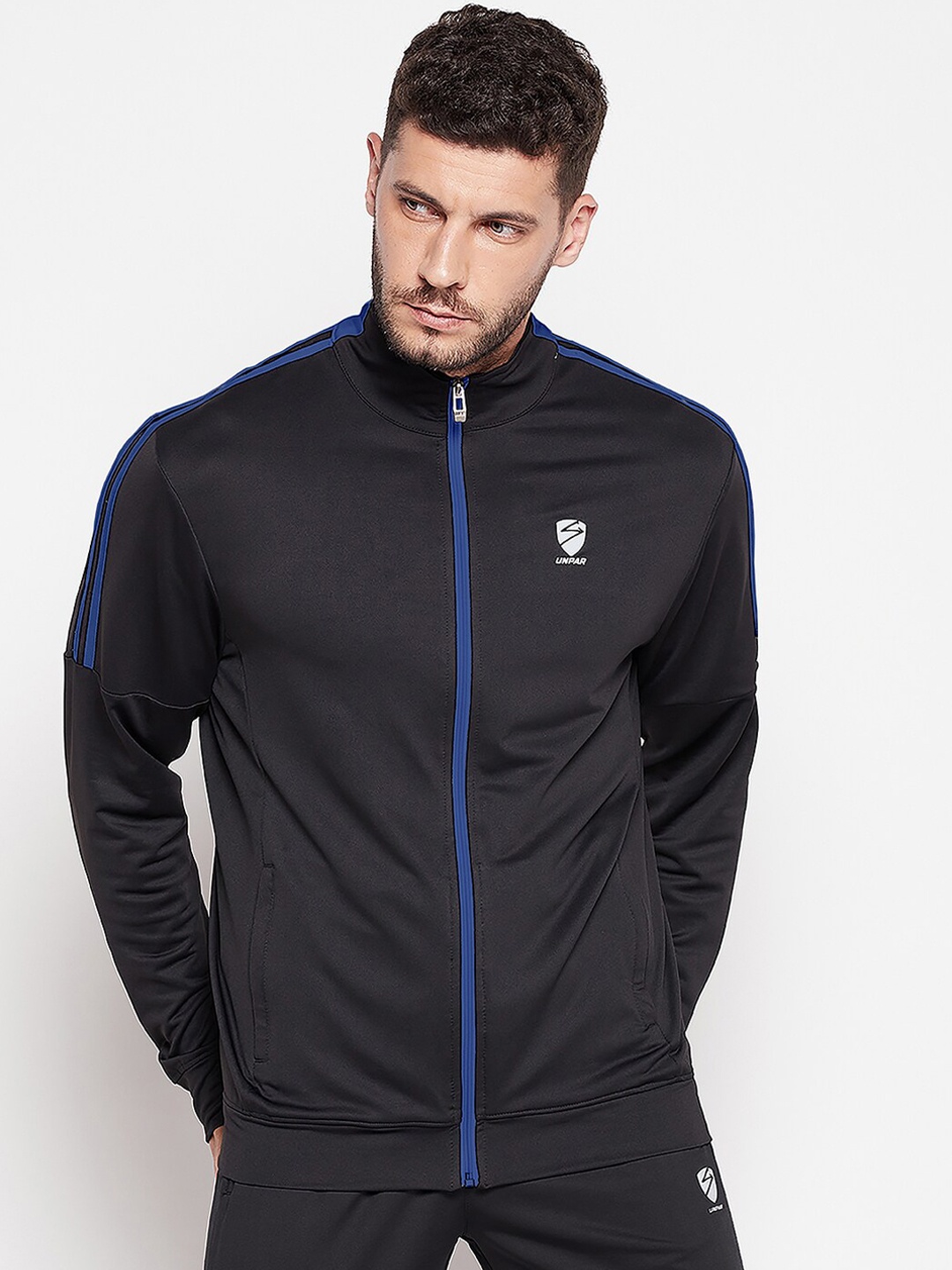 

UNPAR Men Black Outdoor Sporty Jacket