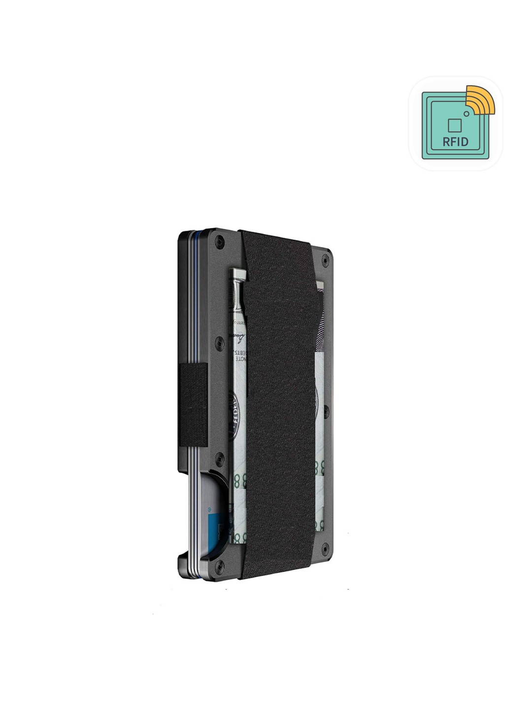 

CONTACTS Unisex Grey Card Holder