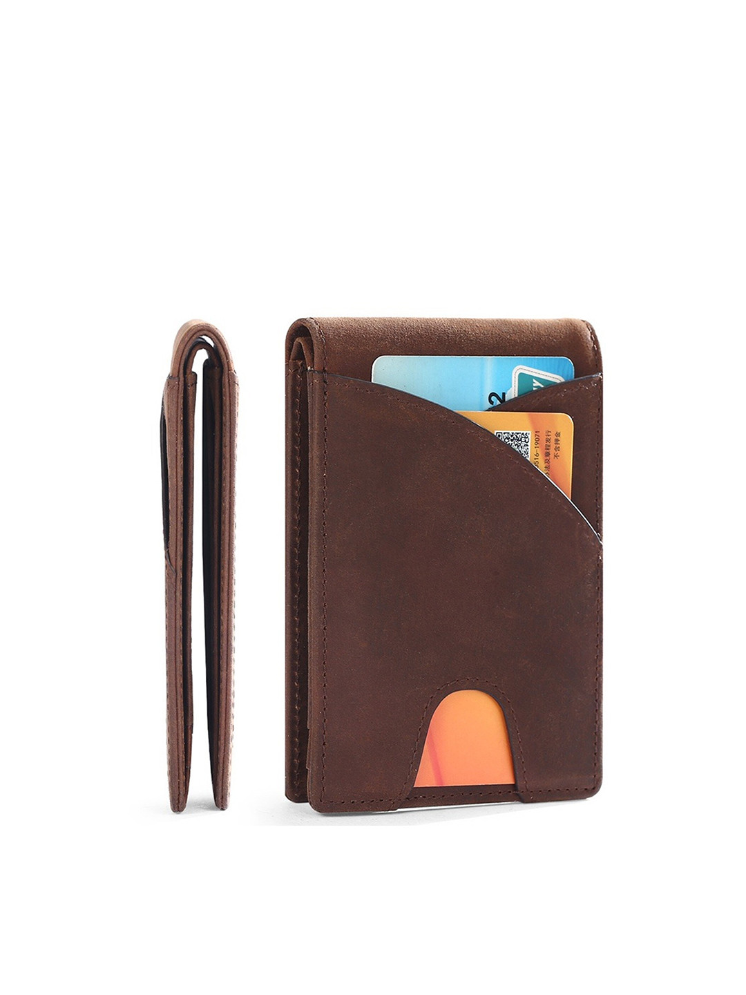 

CONTACTS Men Brown Two Fold Wallet