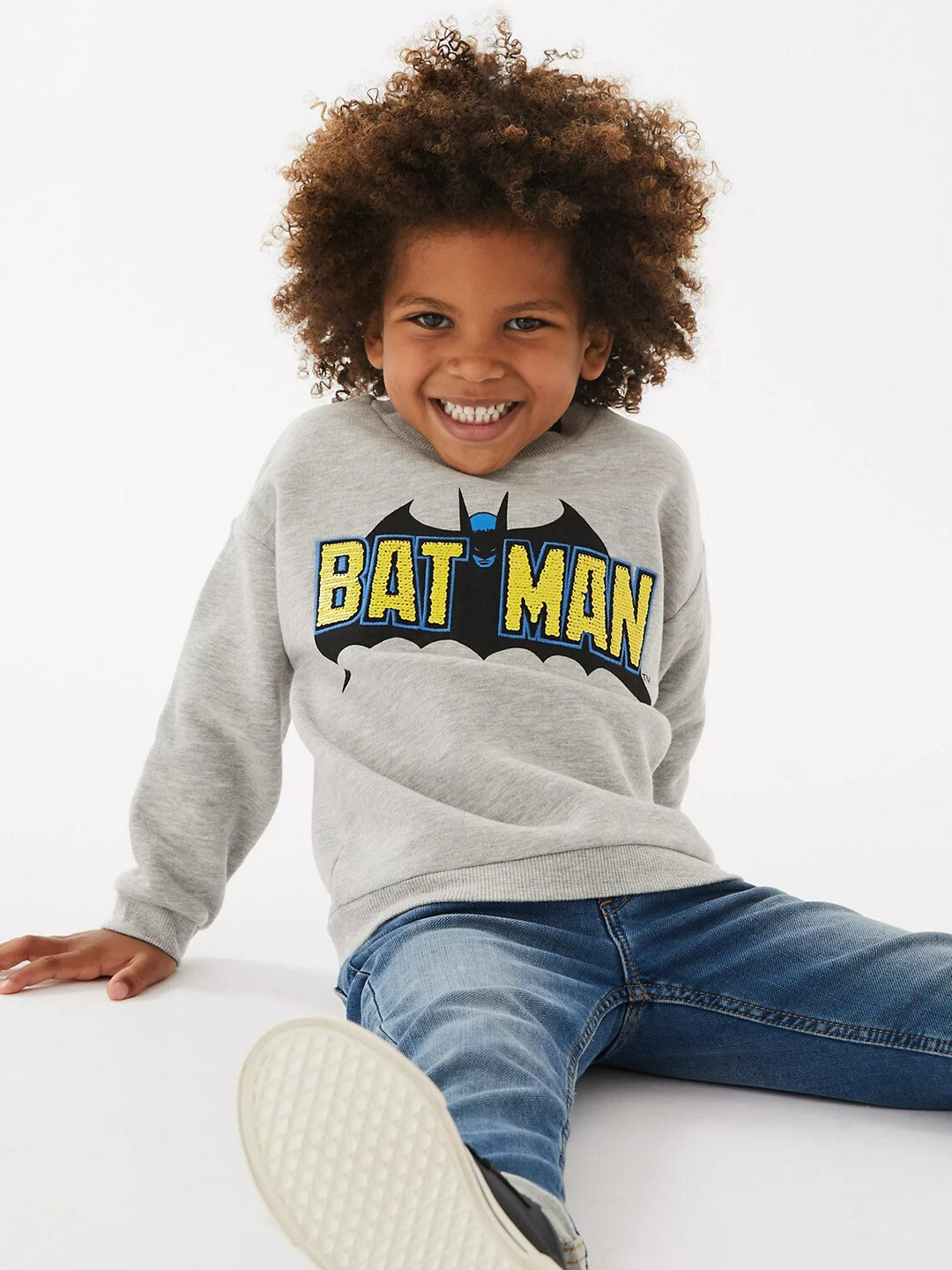 

Marks & Spencer Boys Grey Batman Printed Pullover Sweatshirt