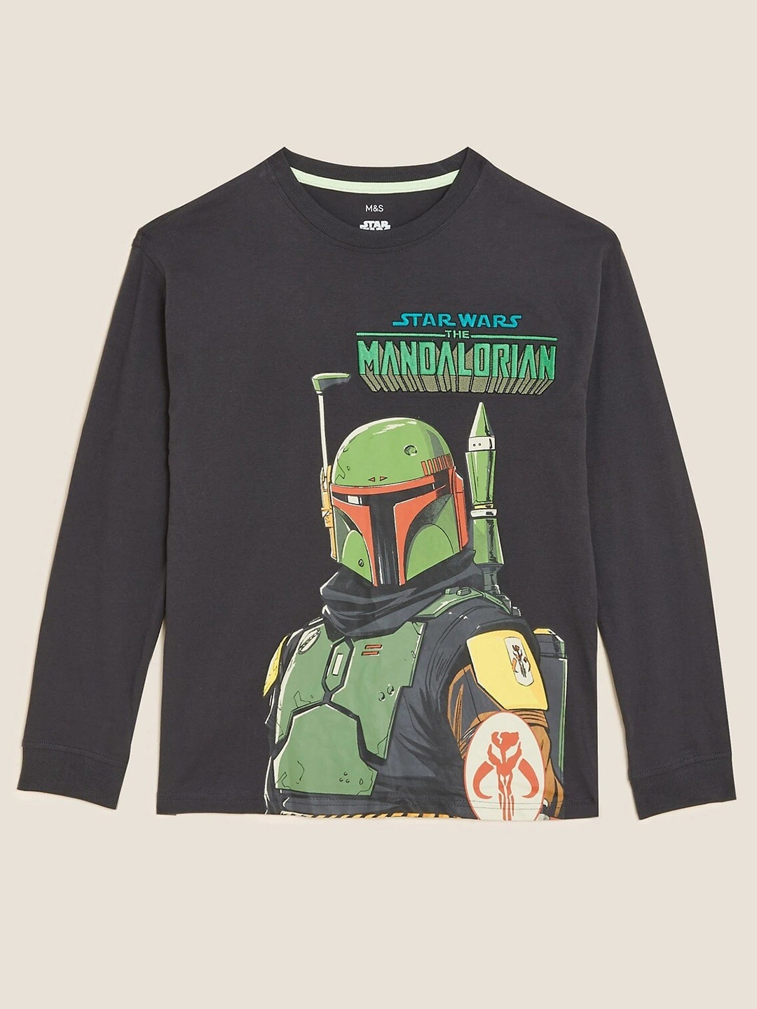 

Marks & Spencer Boys Black Superhero Star Wars Printed Cotton T-shirt