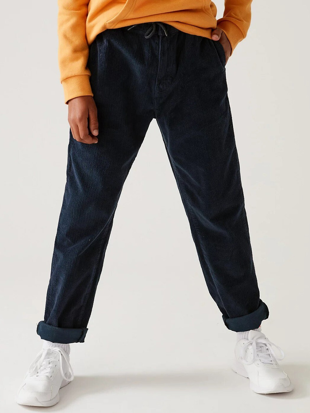 

Marks & Spencer Boys Navy Blue High-Rise Chinos Trousers