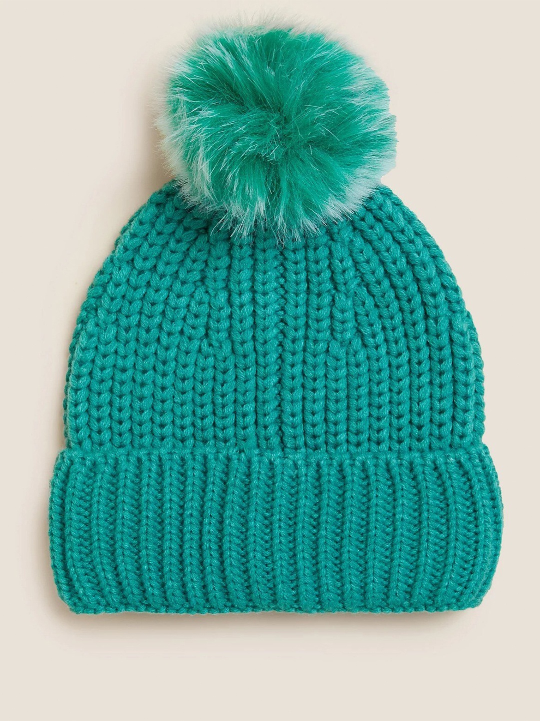 

Marks & Spencer Women Green Beanie
